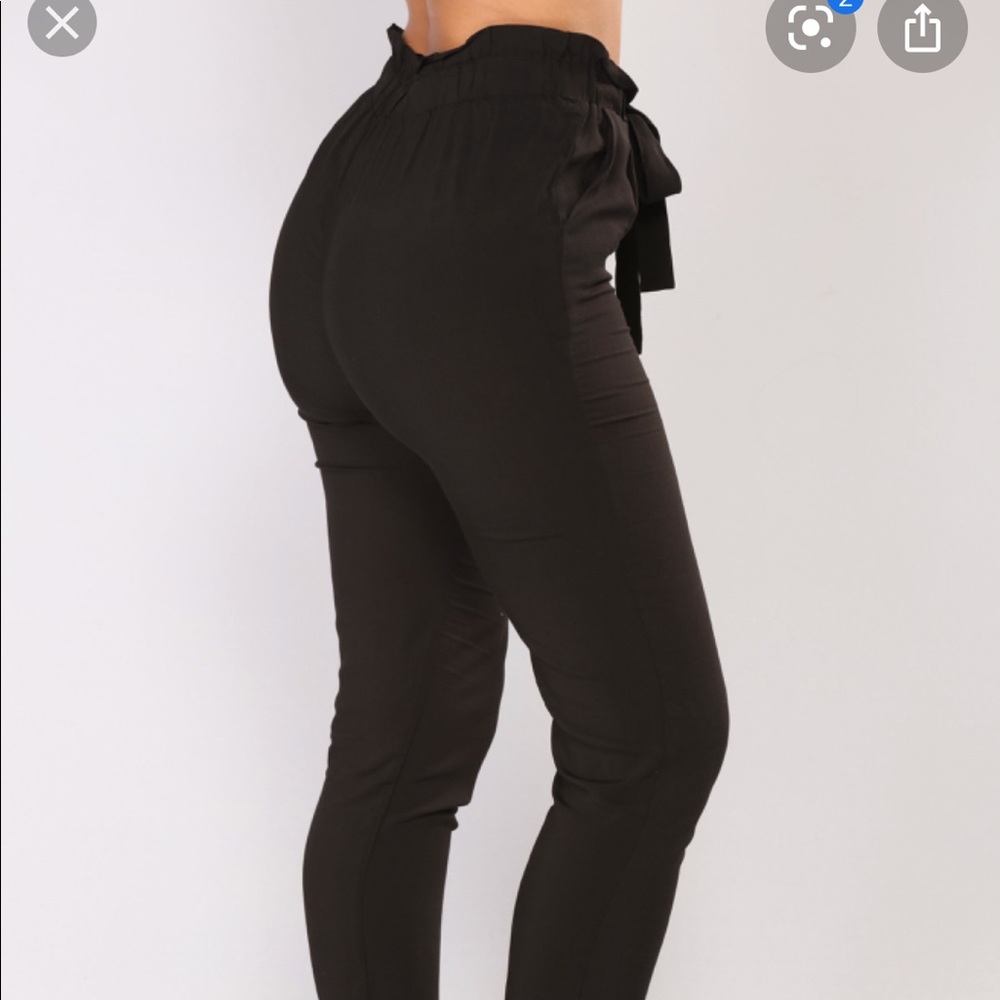 Fashion Nova Classic Paper Bag Waist Pants